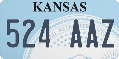 KS license plate 524AAZ