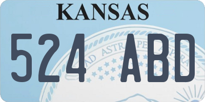 KS license plate 524ABD