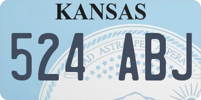 KS license plate 524ABJ