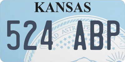KS license plate 524ABP
