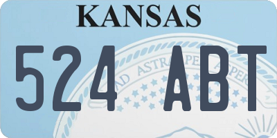 KS license plate 524ABT
