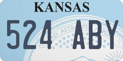 KS license plate 524ABY