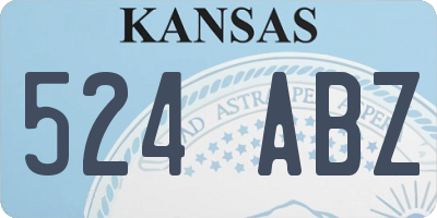 KS license plate 524ABZ