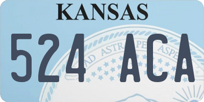 KS license plate 524ACA