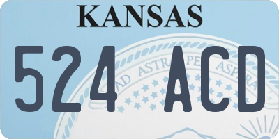 KS license plate 524ACD