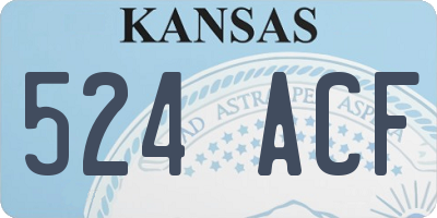 KS license plate 524ACF