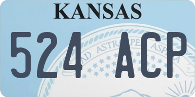 KS license plate 524ACP