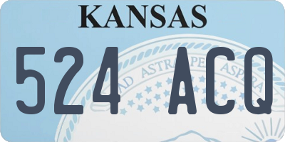 KS license plate 524ACQ
