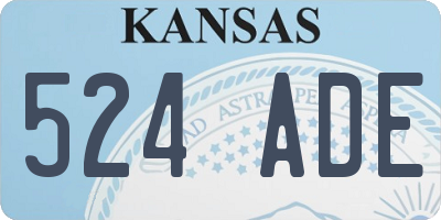 KS license plate 524ADE