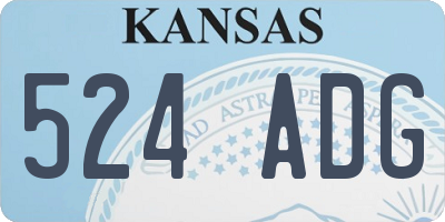 KS license plate 524ADG