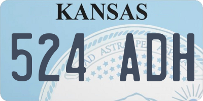 KS license plate 524ADH