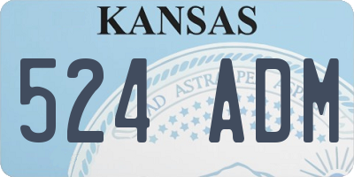 KS license plate 524ADM