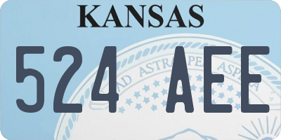KS license plate 524AEE