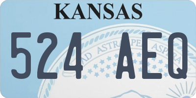 KS license plate 524AEQ