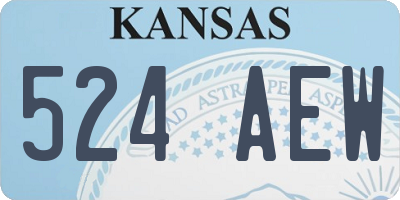 KS license plate 524AEW