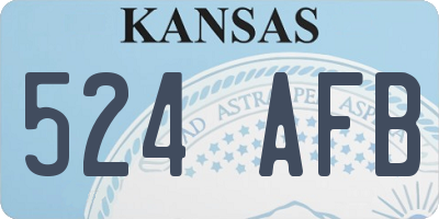 KS license plate 524AFB
