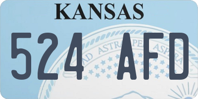 KS license plate 524AFD