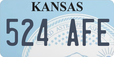 KS license plate 524AFE