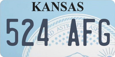 KS license plate 524AFG