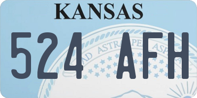 KS license plate 524AFH