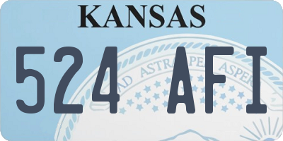 KS license plate 524AFI