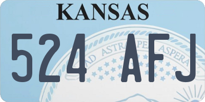 KS license plate 524AFJ