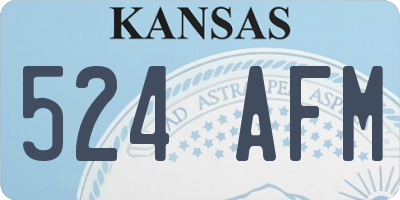 KS license plate 524AFM