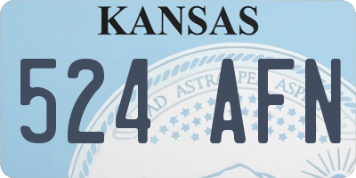 KS license plate 524AFN