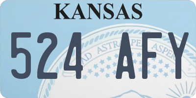 KS license plate 524AFY