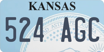 KS license plate 524AGC