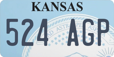 KS license plate 524AGP