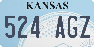 KS license plate 524AGZ
