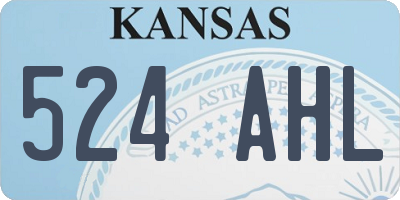 KS license plate 524AHL