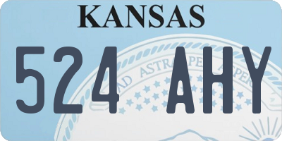 KS license plate 524AHY