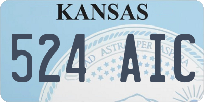 KS license plate 524AIC