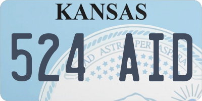 KS license plate 524AID