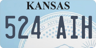 KS license plate 524AIH