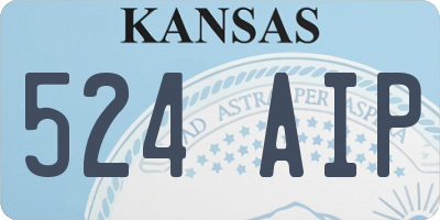 KS license plate 524AIP