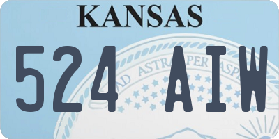 KS license plate 524AIW