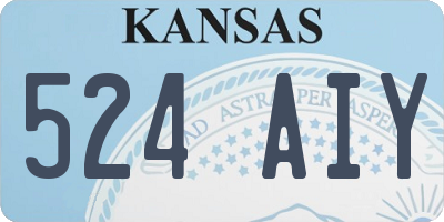 KS license plate 524AIY
