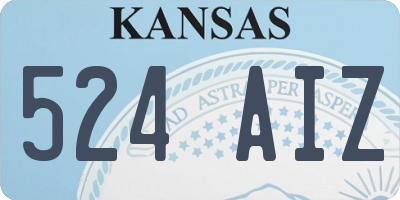 KS license plate 524AIZ