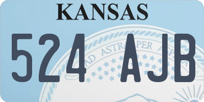 KS license plate 524AJB