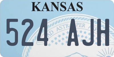 KS license plate 524AJH