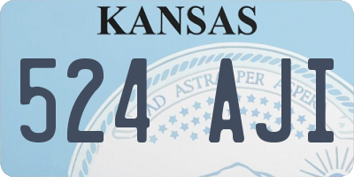 KS license plate 524AJI