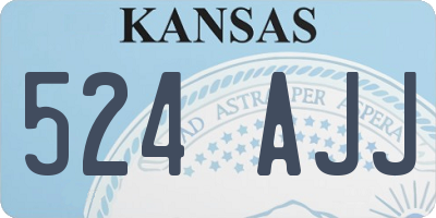 KS license plate 524AJJ