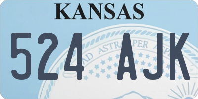 KS license plate 524AJK