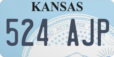 KS license plate 524AJP