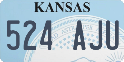 KS license plate 524AJU