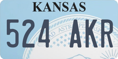 KS license plate 524AKR
