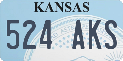 KS license plate 524AKS